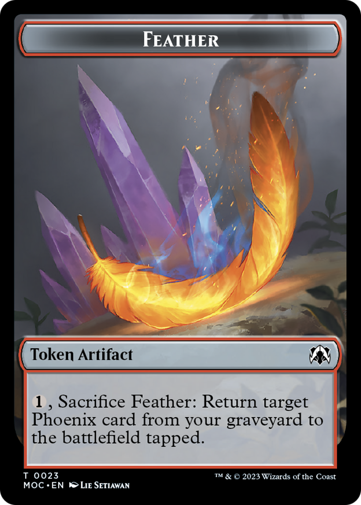 Feather // Servo Double-Sided Token [March of the Machine Commander Tokens] | Gamers Paradise