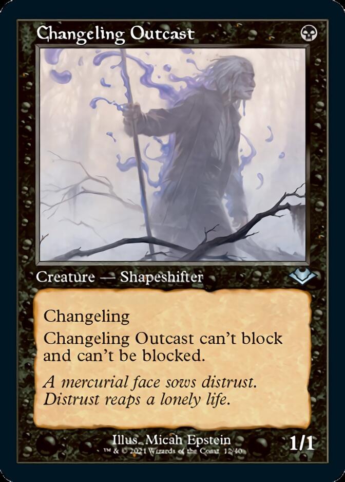 Changeling Outcast (Retro Foil Etched) [Modern Horizons] | Gamers Paradise