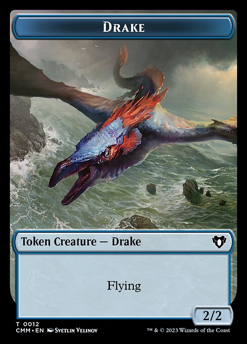 Spirit (0010) // Drake Double-Sided Token [Commander Masters Tokens] | Gamers Paradise