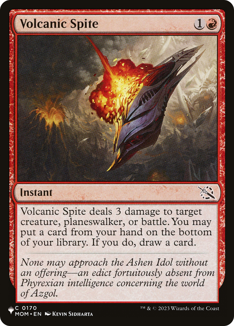 Volcanic Spite [The List Reprints] | Gamers Paradise