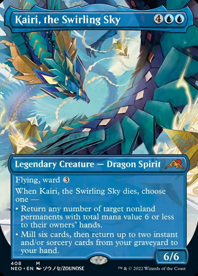 Kairi, the Swirling Sky (Borderless Alternate Art) [Kamigawa: Neon Dynasty] | Gamers Paradise