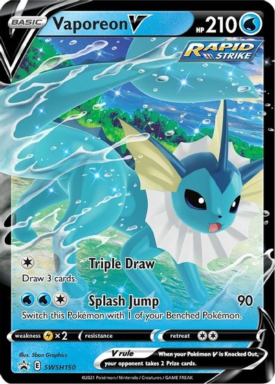 Vaporeon V (SWSH150) [Sword & Shield: Black Star Promos] | Gamers Paradise