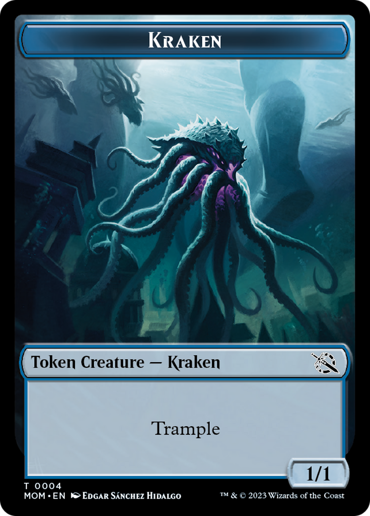 Warrior // Kraken Double-Sided Token [March of the Machine Tokens] | Gamers Paradise