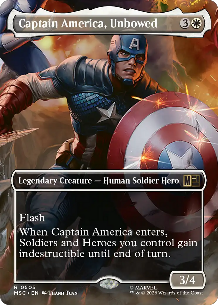 Captain America, Unbowed (Borderless) [Marvel Super Heroes Commander] | Gamers Paradise