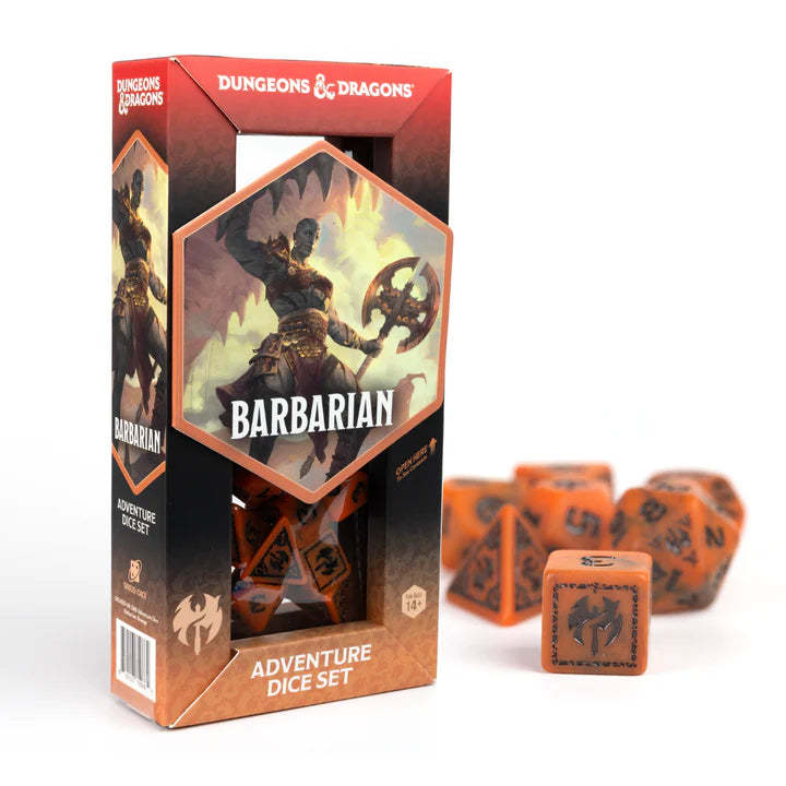Dungeons & Dragons Adventure Dice - Barbarian: Orange | Sirius Dice | Gamers Paradise