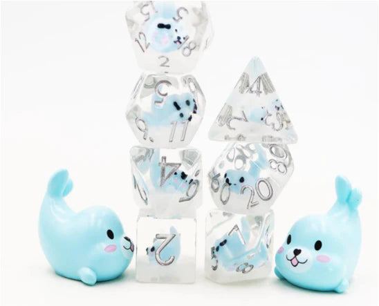 Foambrain RPG Dice: Blue Seal Set | Gamers Paradise