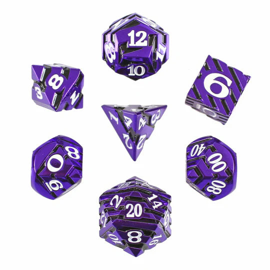 Dark Matter Set of 7 Metal Dice | Gamers Paradise