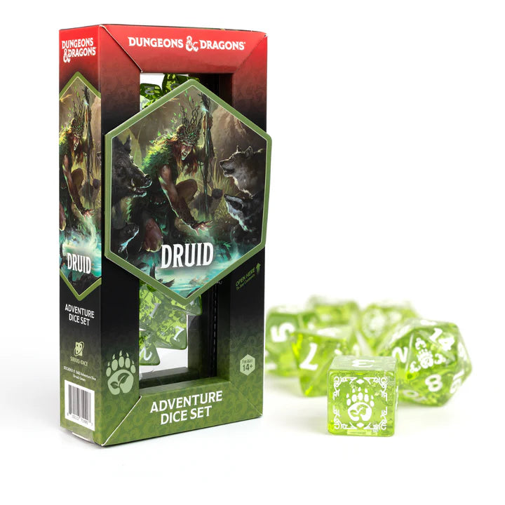 Dungeons & Dragons Adventure Dice - Druid: Green | Sirius Dice | Gamers Paradise