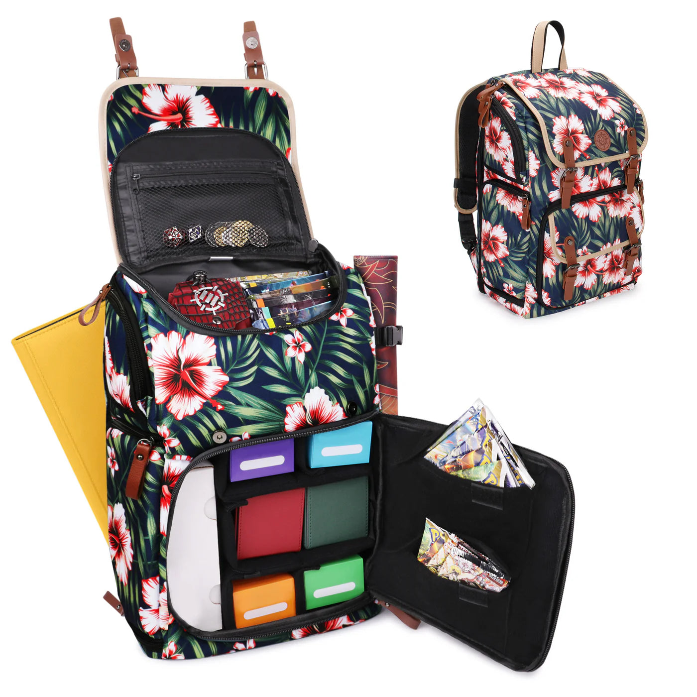 ENHANCE Full-Size Trading Card Storage Box Backpack for Playing Card Case TROPICAL DESIGNER EDITION | Gamers Paradise