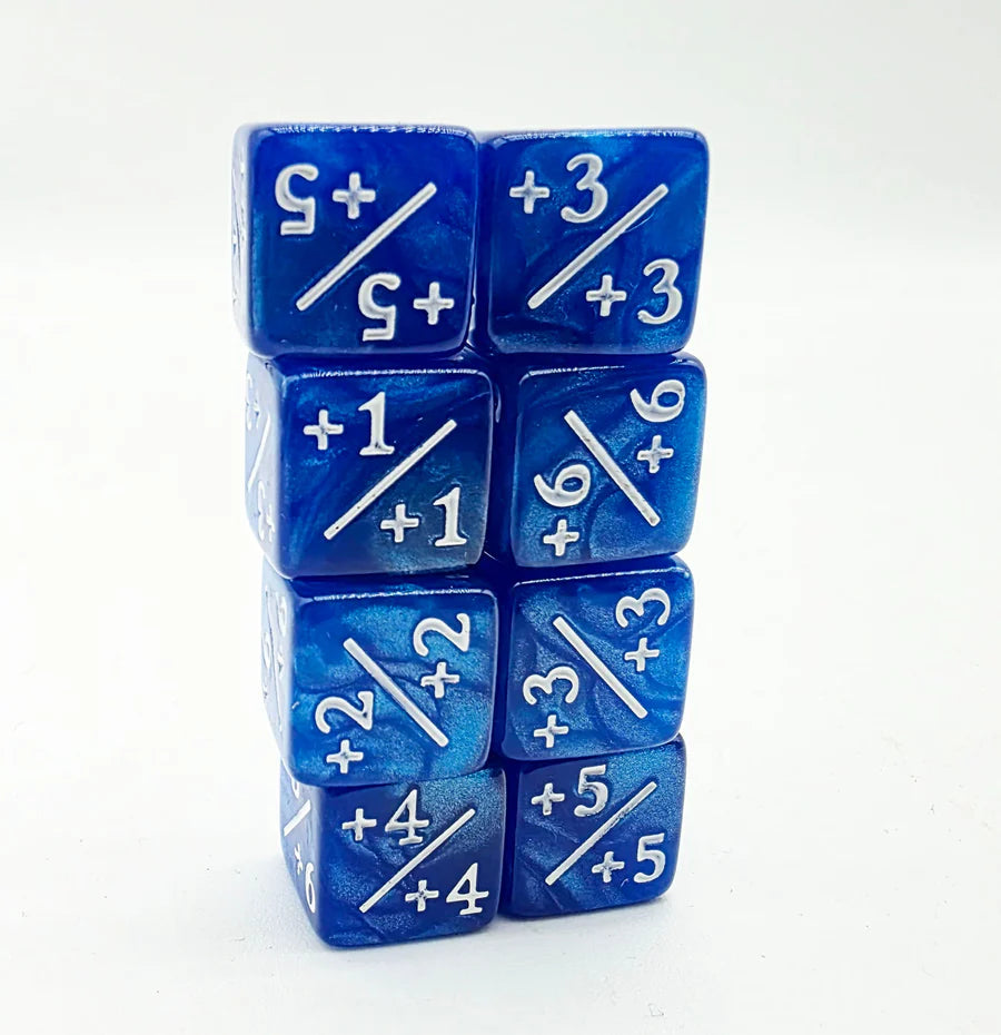 +1/+1 Pearl Blue Counters for Magic - Set of 8 | Gamers Paradise