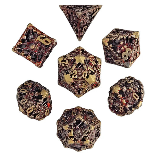 Orox Sees Gold Hollow Metal RPG Dice Set | Gamers Paradise