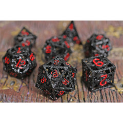 Khisanth's Claret Hollow Metal Dice Set | Gamers Paradise