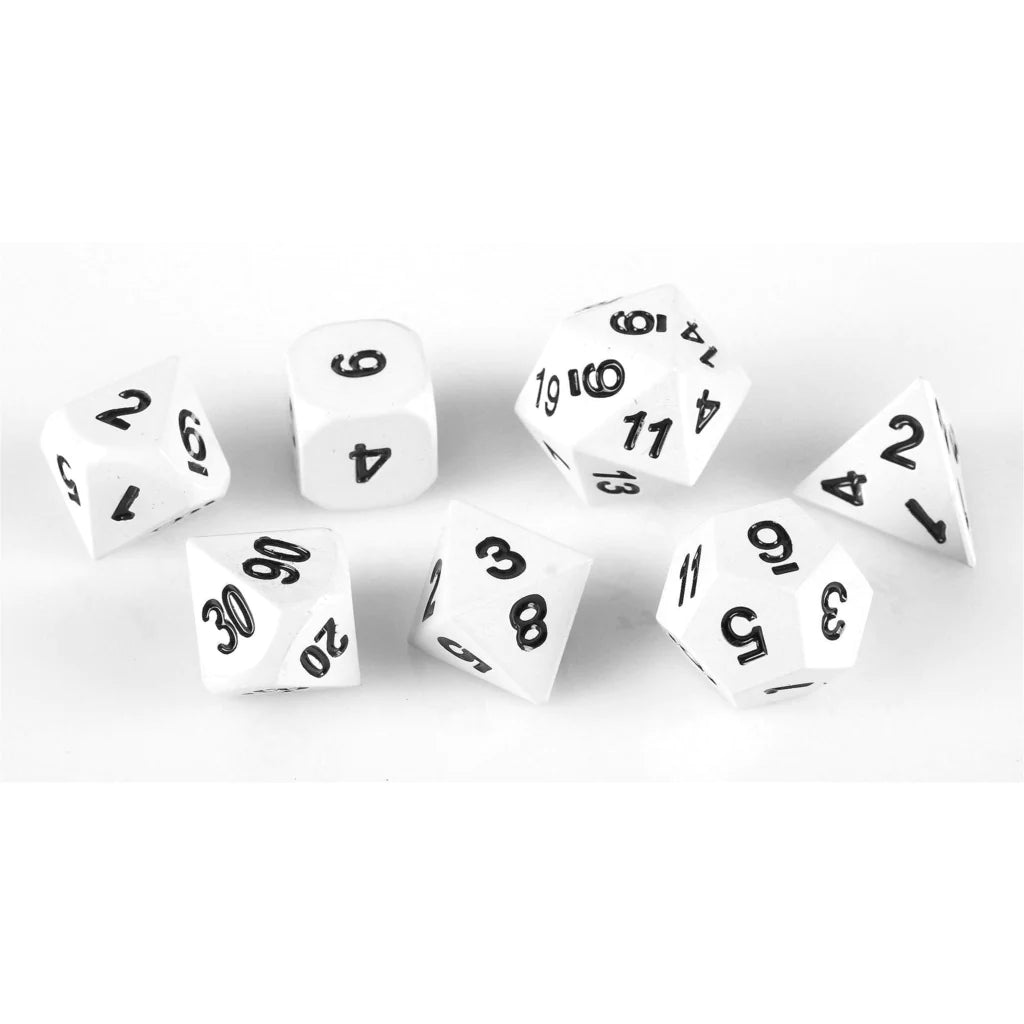 Ghost Set of 7 Metal Dice | Gamers Paradise