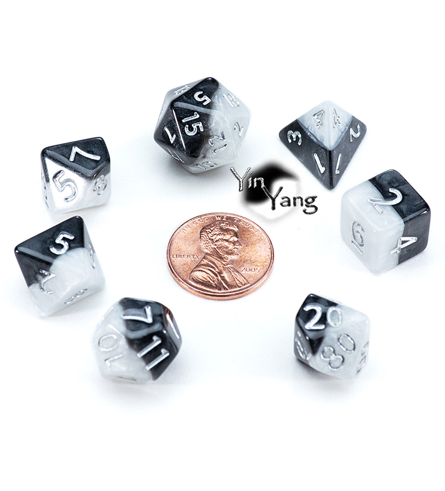 “Yin Yang” Halfsies Style 12mm Mighty Tiny Dice | Gamers Paradise
