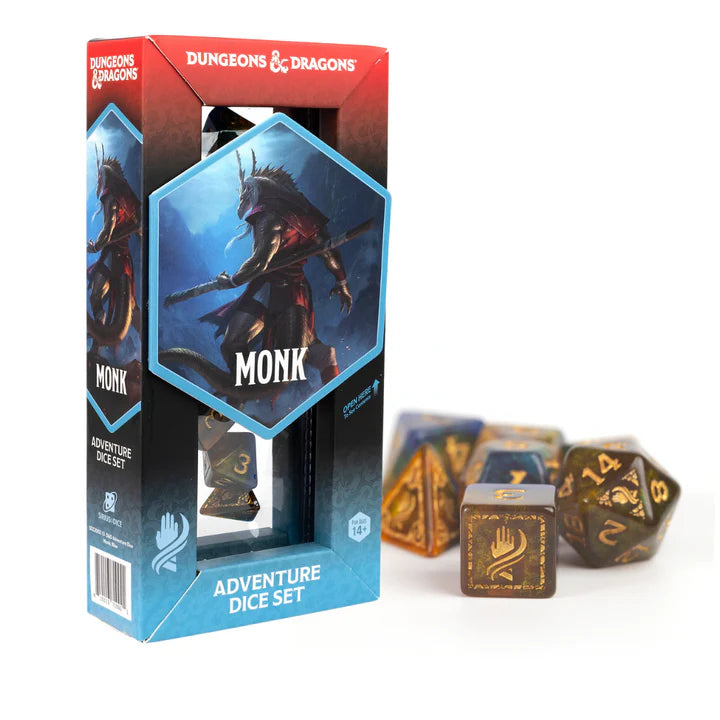 Dungeons & Dragons Dungeons & Dragons Adventure Dice - Monk: Blue / Gold | Sirius Dice | Gamers Paradise