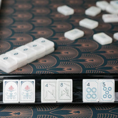 Set of 4 Black Mother of Pearl Mahjong Racks | Gamers Paradise