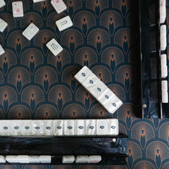 Set of 4 Black Mother of Pearl Mahjong Racks | Gamers Paradise