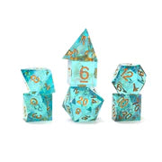 SIRIUS DICE: 7ct PolyDice Sharp Aqua Fairy | Gamers Paradise