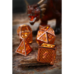 Sun Dragon 7-Piece Metal Dice Set | Gamers Paradise