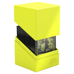 Deck Box: Boulder: Solid: 100+: Neon Yellow | Gamers Paradise