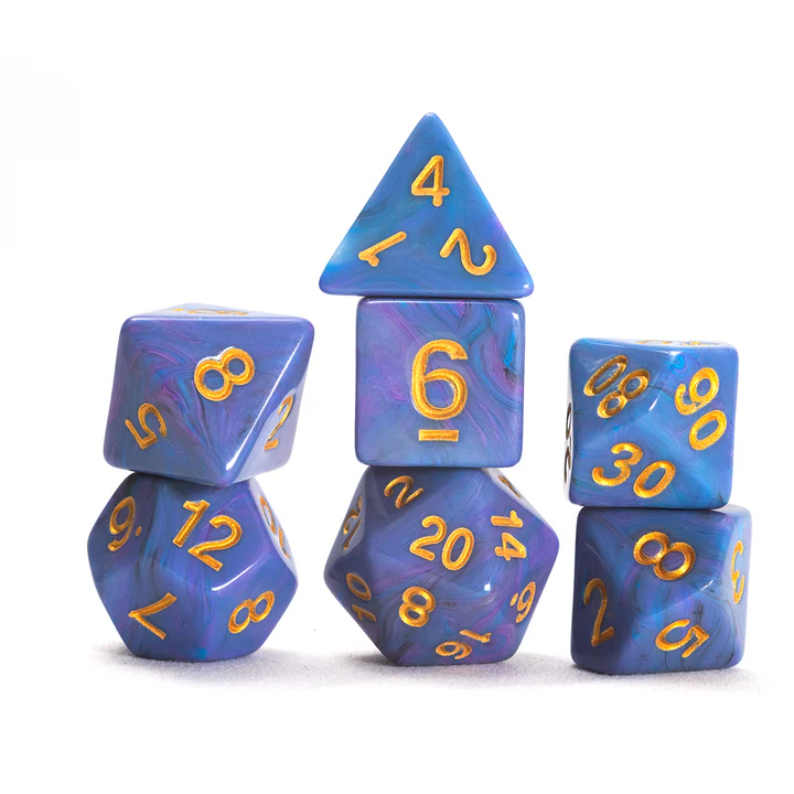 Blue Unicorn 7-Piece Polyhedral RPG Dice Set | Gamers Paradise