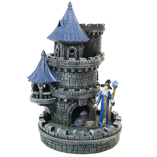 Blue Wizard's Tower Dice Tower | Gamers Paradise