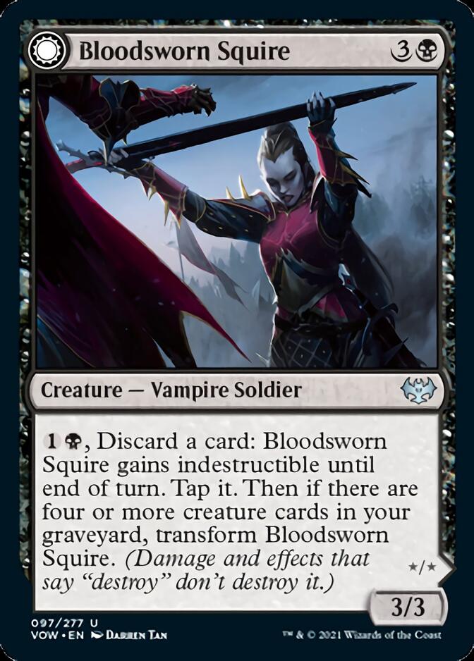 Bloodsworn Squire // Bloodsworn Knight [Innistrad: Crimson Vow] | Gamers Paradise