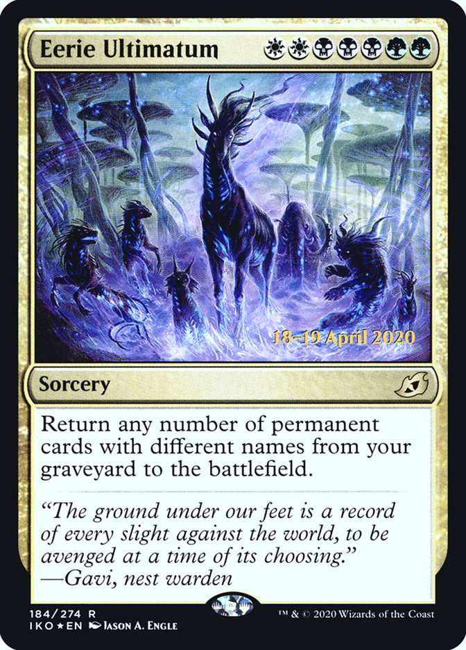 Eerie Ultimatum [Ikoria: Lair of Behemoths Prerelease Promos] | Gamers Paradise