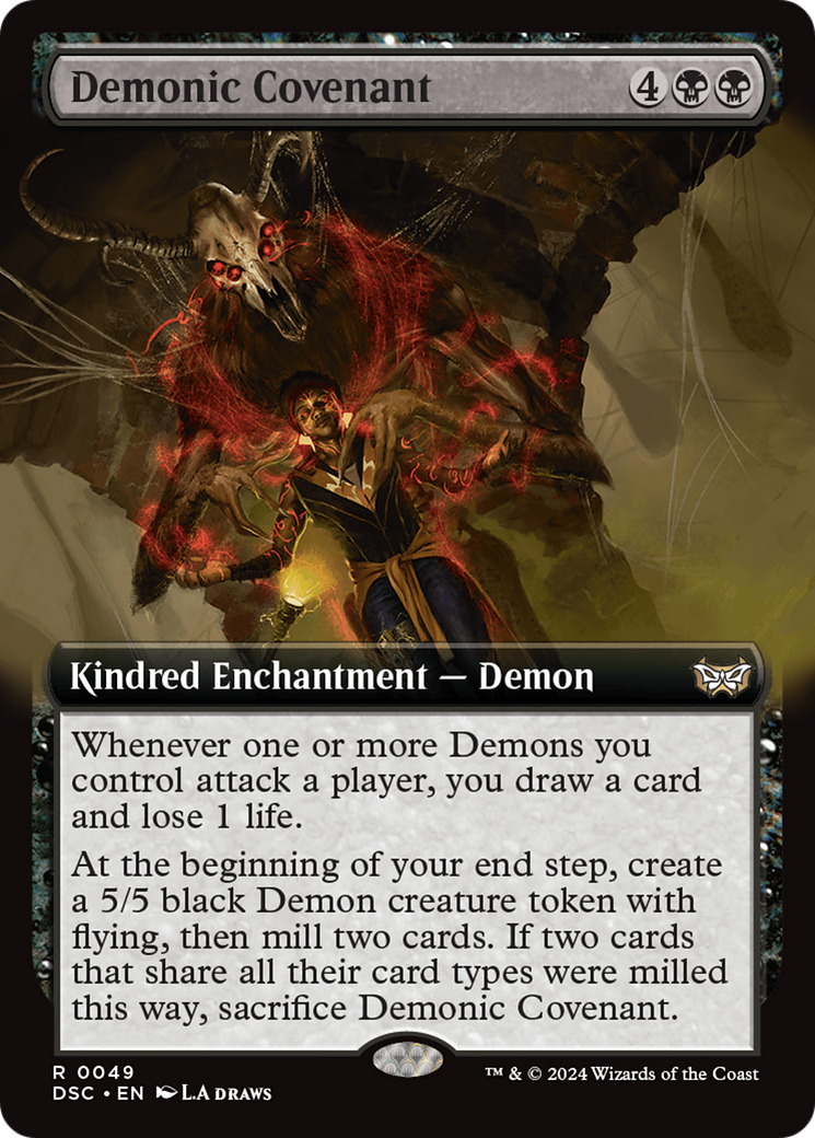 Demonic Covenant (Extended Art) [Duskmourn: House of Horror Commander] | Gamers Paradise