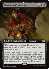 Demonic Covenant (Extended Art) [Duskmourn: House of Horror Commander] | Gamers Paradise