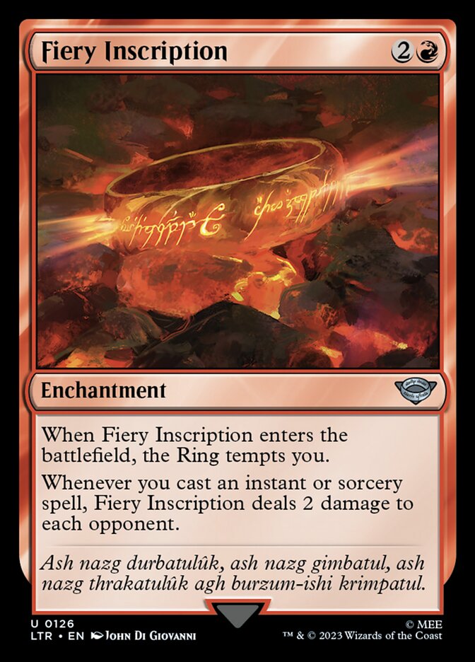 Fiery Inscription [The Lord of the Rings: Tales of Middle-Earth] | Gamers Paradise