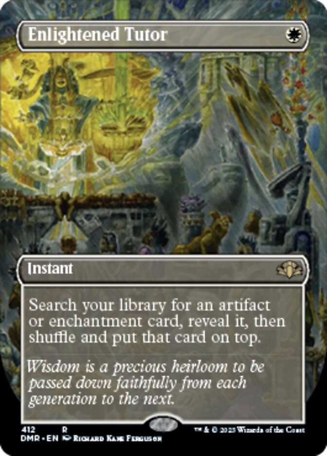 Enlightened Tutor (Borderless Alternate Art) [Dominaria Remastered] | Gamers Paradise