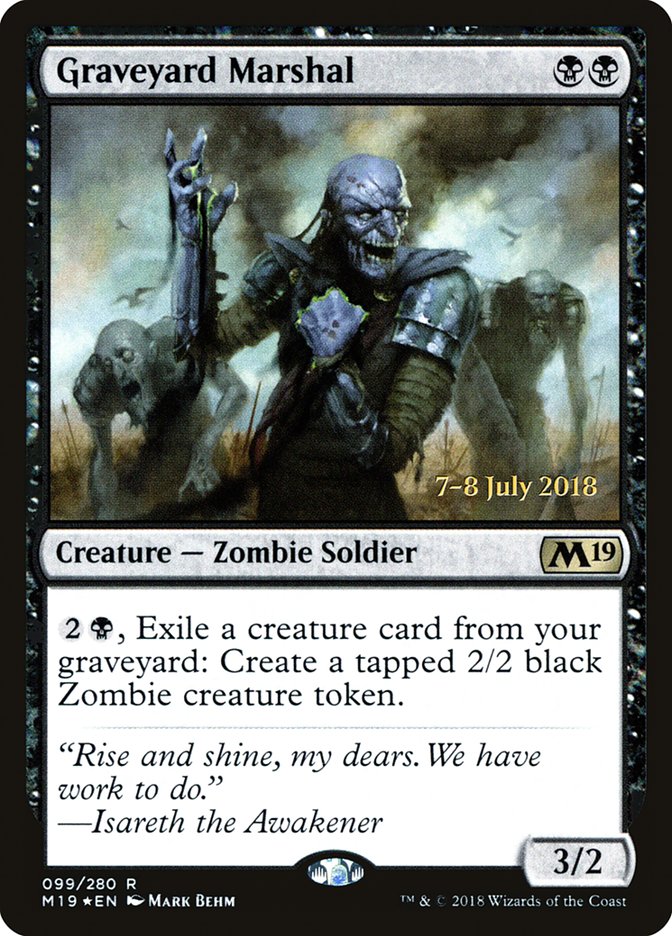 Graveyard Marshal [Core Set 2019 Prerelease Promos] | Gamers Paradise