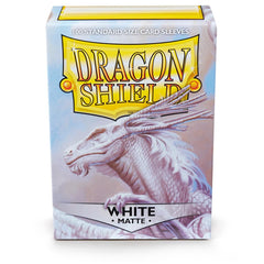 Dragon Shield: Standard 100ct Sleeves - White (Matte) | Gamers Paradise