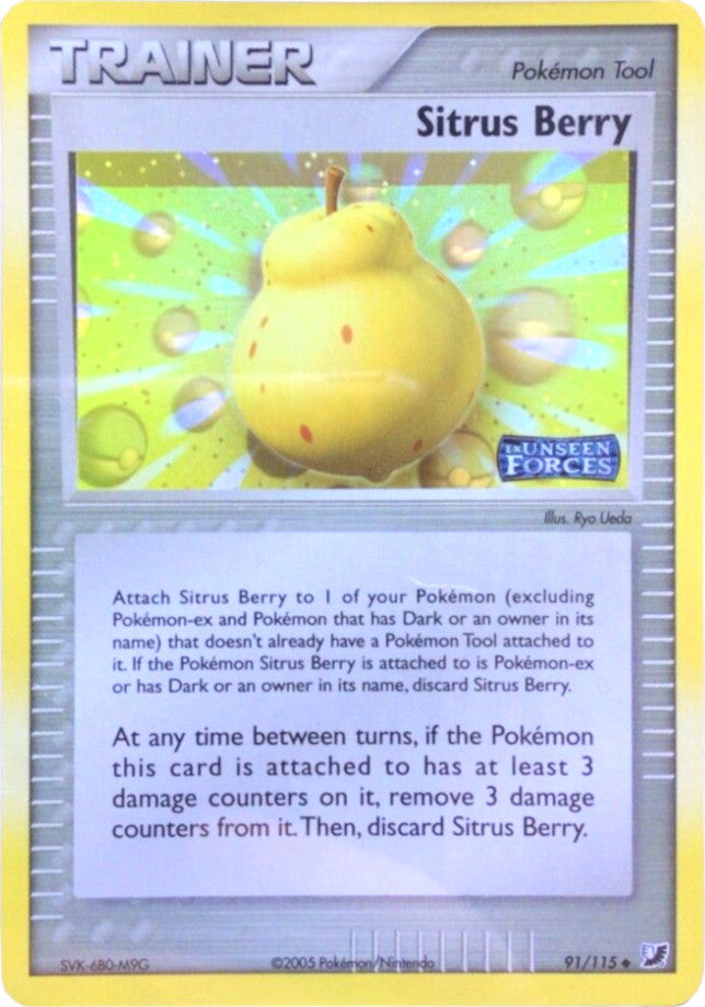 Sitrus Berry (91/115) (Stamped) [EX: Unseen Forces] | Gamers Paradise