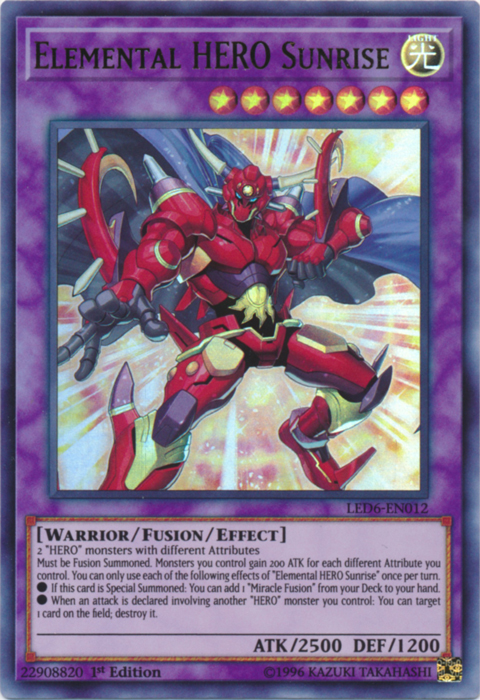 Elemental Hero Sunrise [LED6-EN012] Ultra Rare | Gamers Paradise