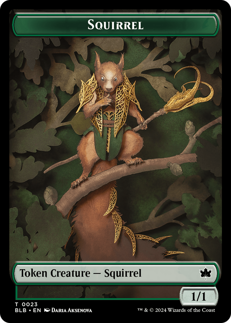 Squirrel // Starscape Cleric Double-Sided Token [Bloomburrow Tokens] | Gamers Paradise