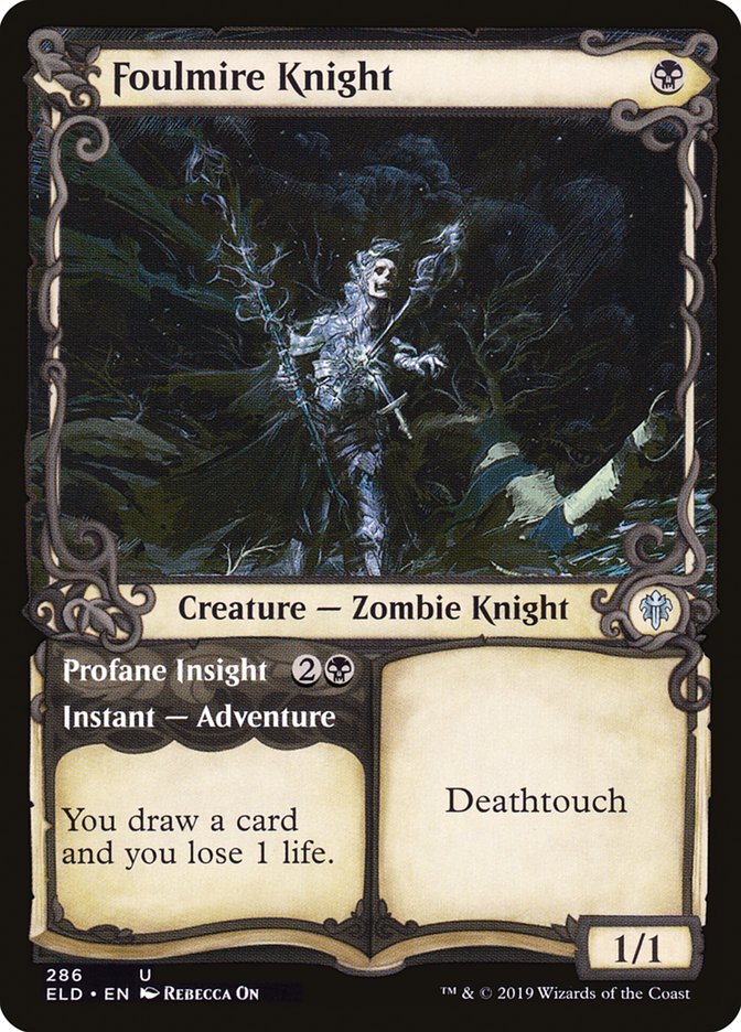 Foulmire Knight // Profane Insight (Showcase) [Throne of Eldraine] | Gamers Paradise