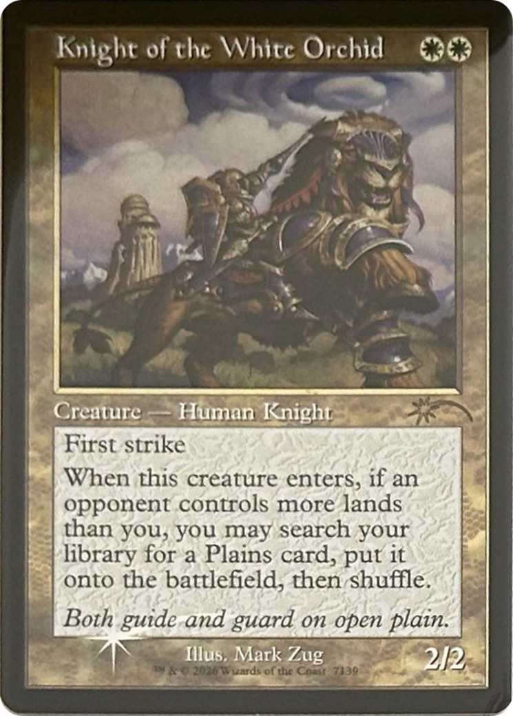 Knight of the White Orchid (7139) (Retro Frame) [Secret Lair Drop Series] | Gamers Paradise