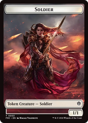 Soldier // Shark Double-Sided Token [Reality Fracture Commander Tokens] | Gamers Paradise