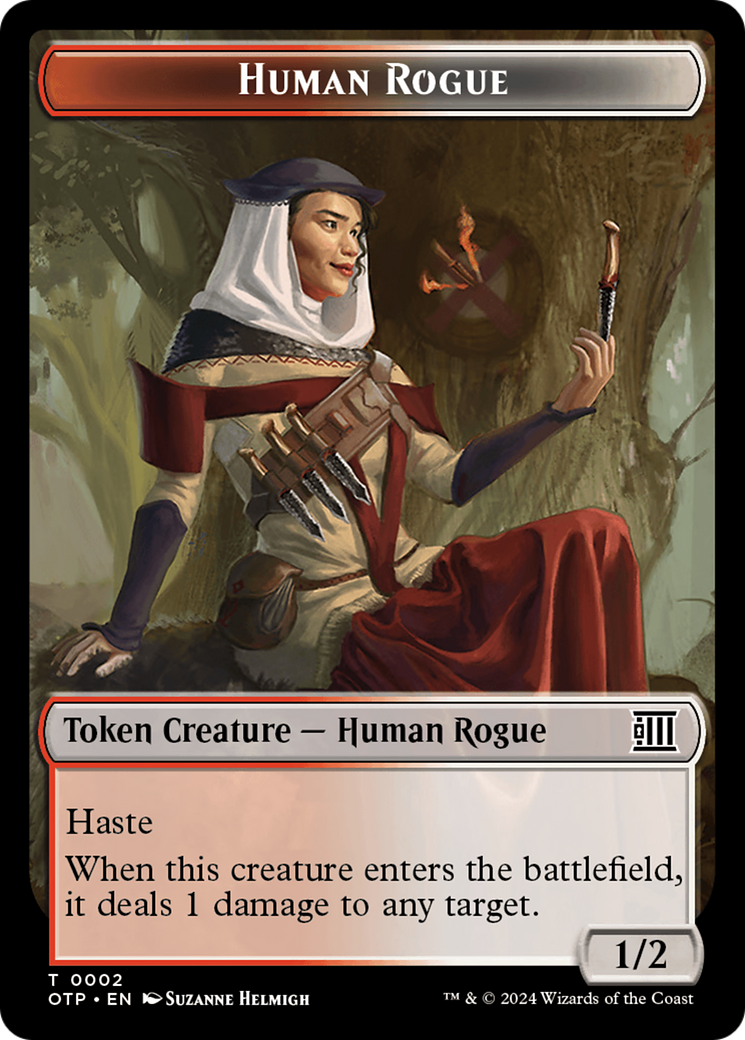 Human Rogue Token [Outlaws of Thunder Junction: Breaking News Tokens] | Gamers Paradise