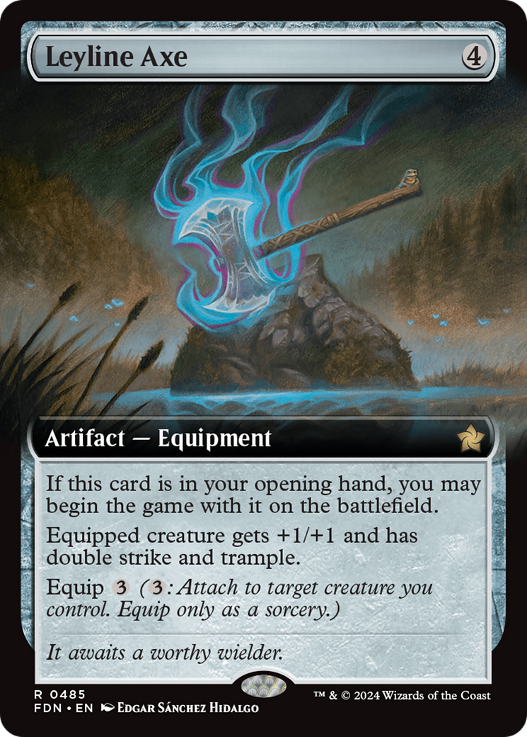 Leyline Axe (Extended Art) [Foundations] | Gamers Paradise