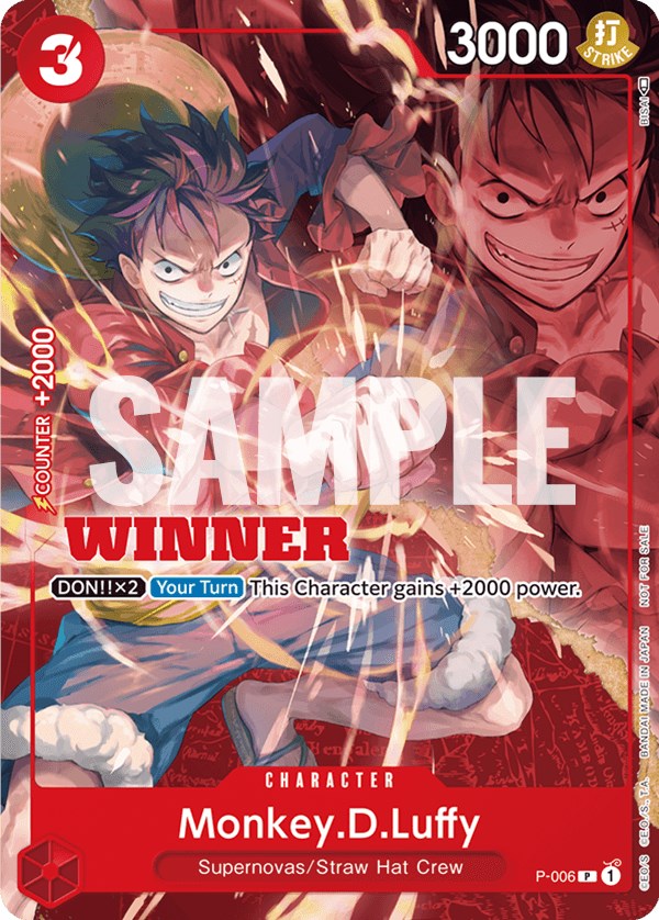 Monkey.D.Luffy (P-006) (Winner Pack Vol. 1) [One Piece Promotion Cards] | Gamers Paradise