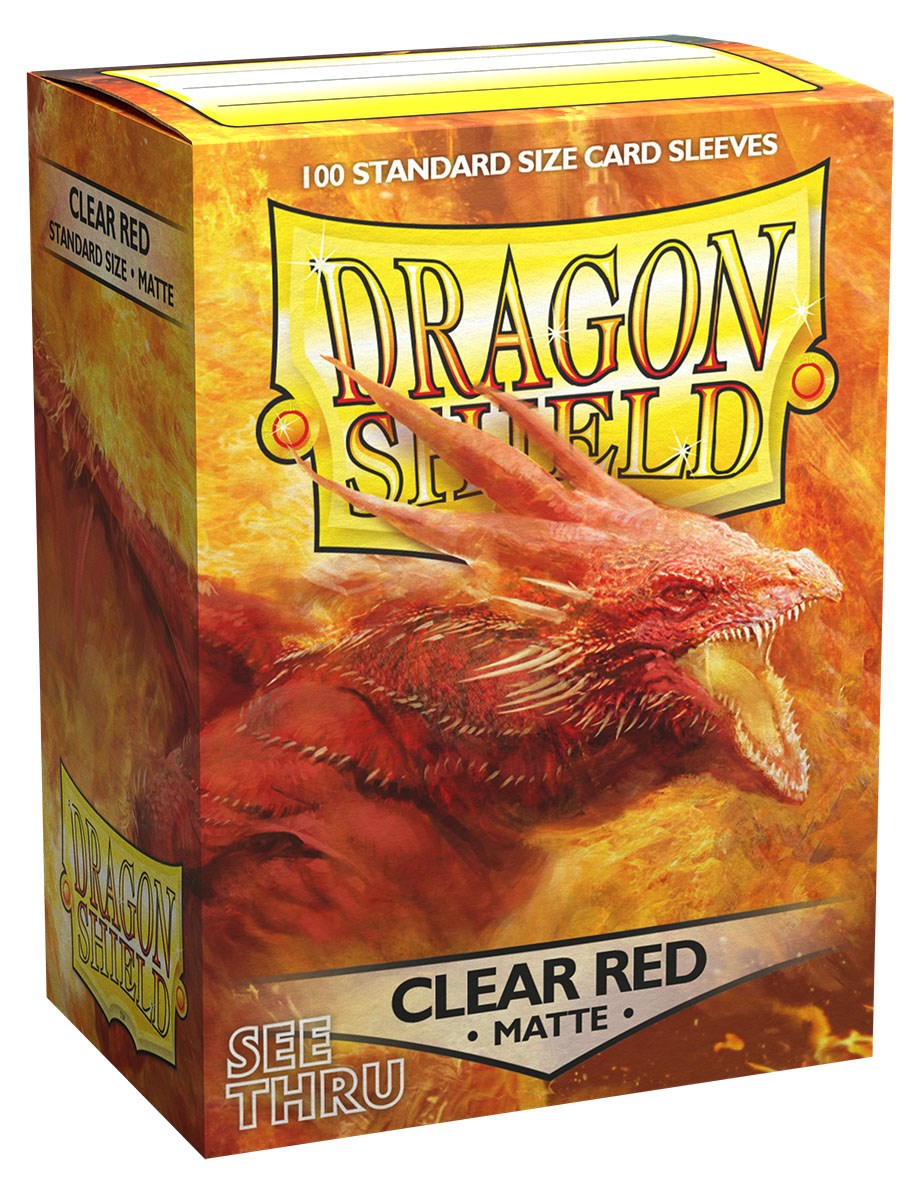 Dragon Shield: Standard 100ct Sleeves - Clear Red (Matte) | Gamers Paradise