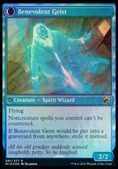 Malevolent Hermit // Benevolent Geist [Innistrad: Midnight Hunt Prerelease Promos] | Gamers Paradise