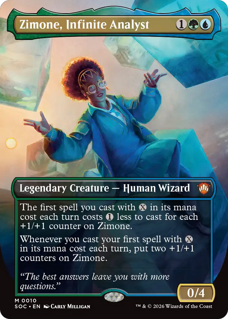 Zimone, Infinite Analyst (Borderless) [Secrets of Strixhaven Commander] | Gamers Paradise