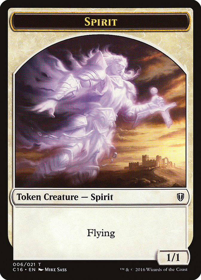Spirit (001) // Spirit (006) Double-Sided Token [Commander 2016 Tokens] | Gamers Paradise