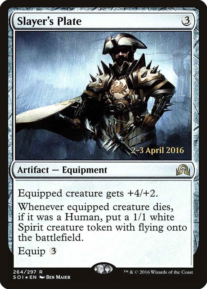Slayer's Plate [Shadows over Innistrad Prerelease Promos] | Gamers Paradise