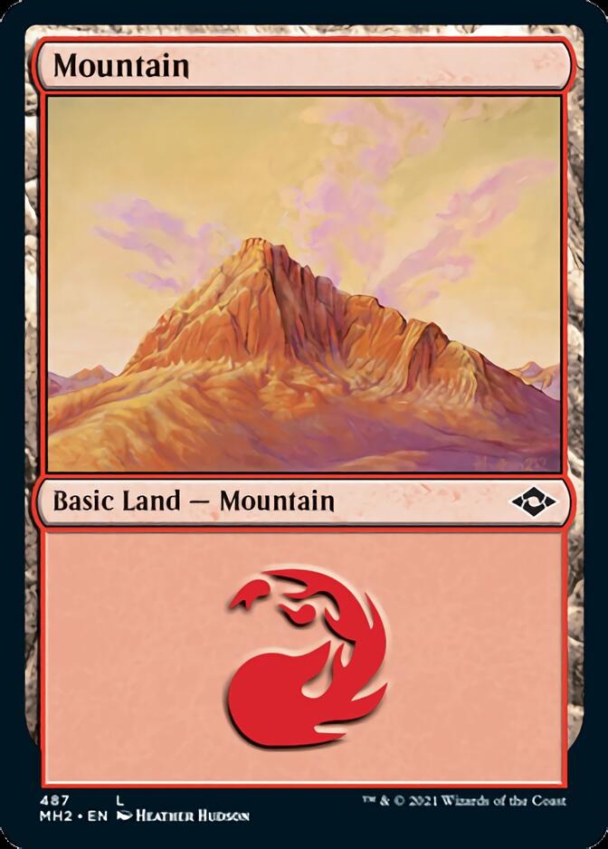 Mountain (487) (Foil Etched) [Modern Horizons 2] | Gamers Paradise