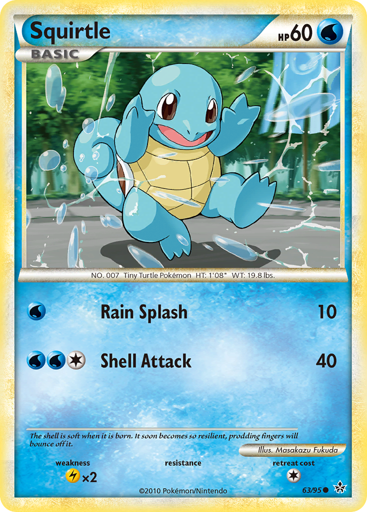 Squirtle (63/95) [HeartGold & SoulSilver: Unleashed] | Gamers Paradise